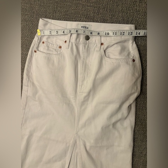 Pistola Alice White High Rise Midi denim Skirt – Size 26 - Picture 6 of 13